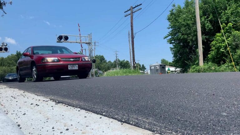 new asphalt on Dunbar