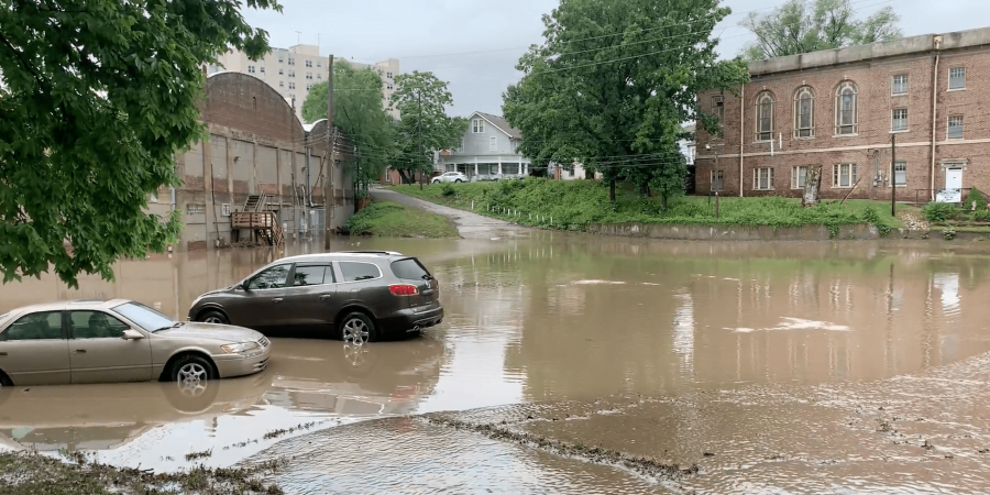 hitch lot flooded
