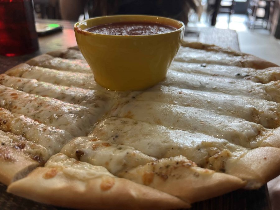 dubious claims brewing co. cheese breadsticks