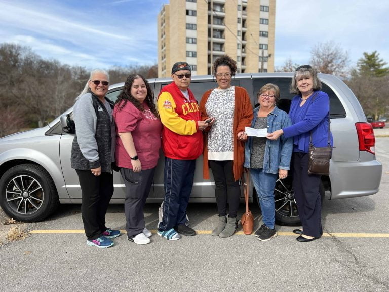 Good Samaritan Center given $57,000 and a Dodge Caravan from Woods Memorial Christian Church