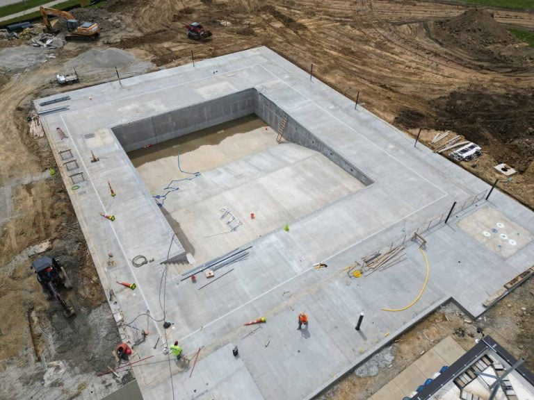 Community Center May 2023 Progress from Skyvuer Imagery