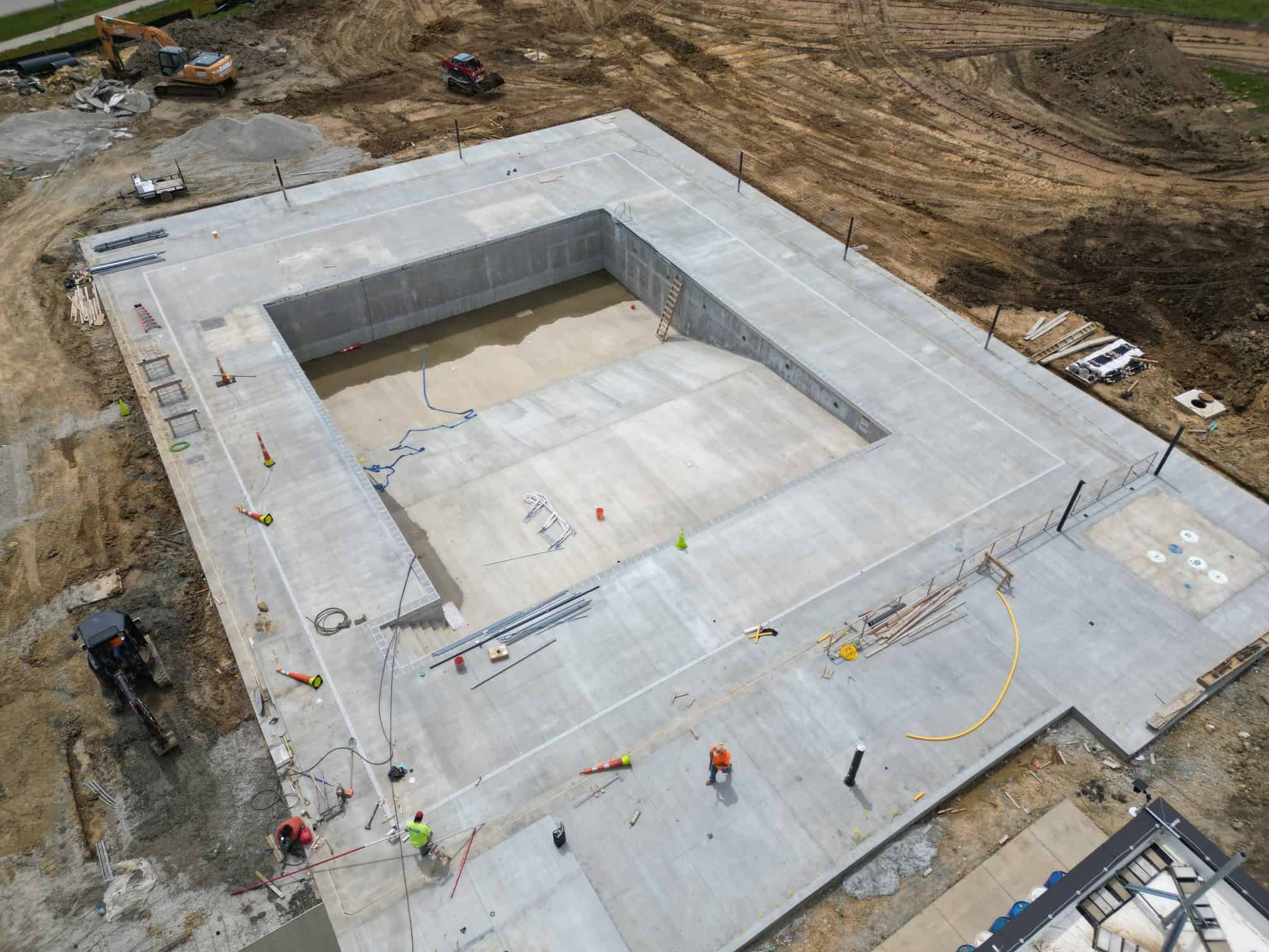 Community Center May 2023 Progress from Skyvuer Imagery