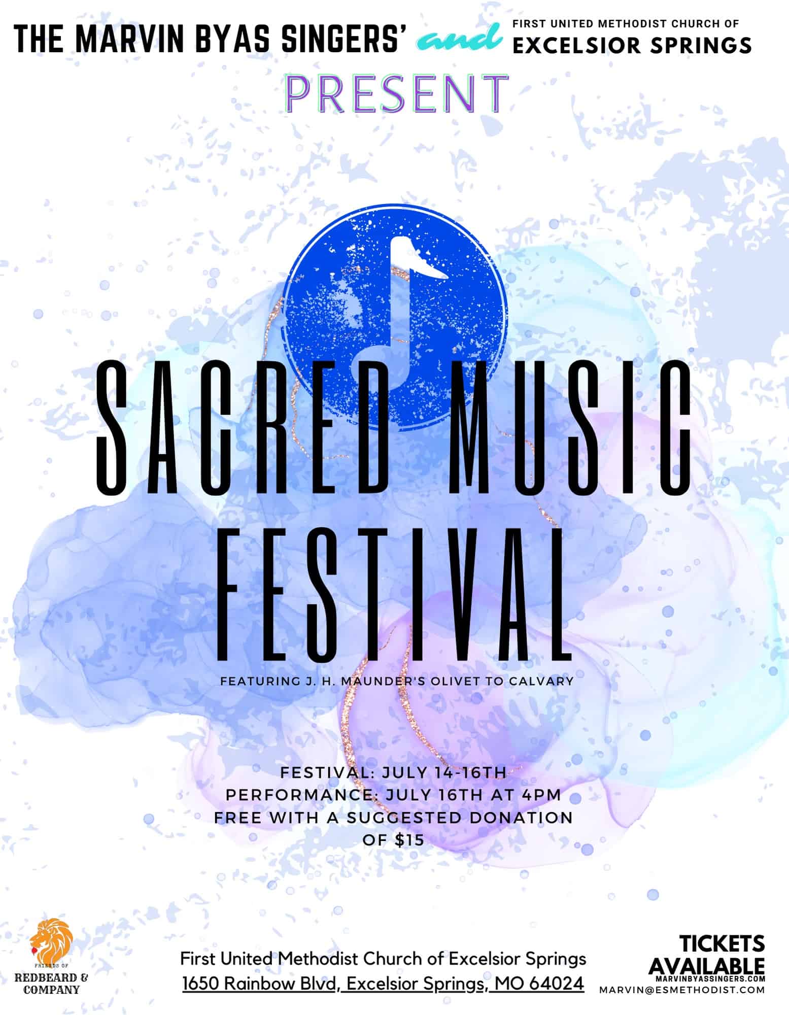 Sacred Music Festival poster