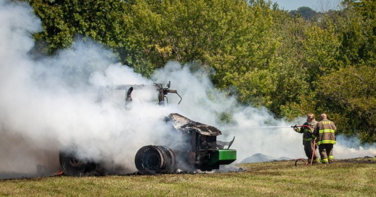 Swift Action Saves Crew but Not Equipment in Tractor Fire
