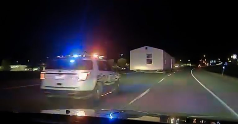 ESPD chases mobile home runaway driver