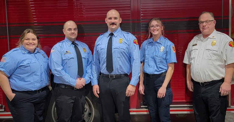 Fire Department Celebrates Promotions at Holiday Party