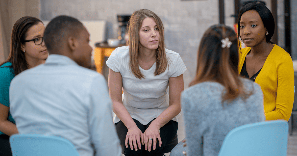 Youth in circle for group counseling