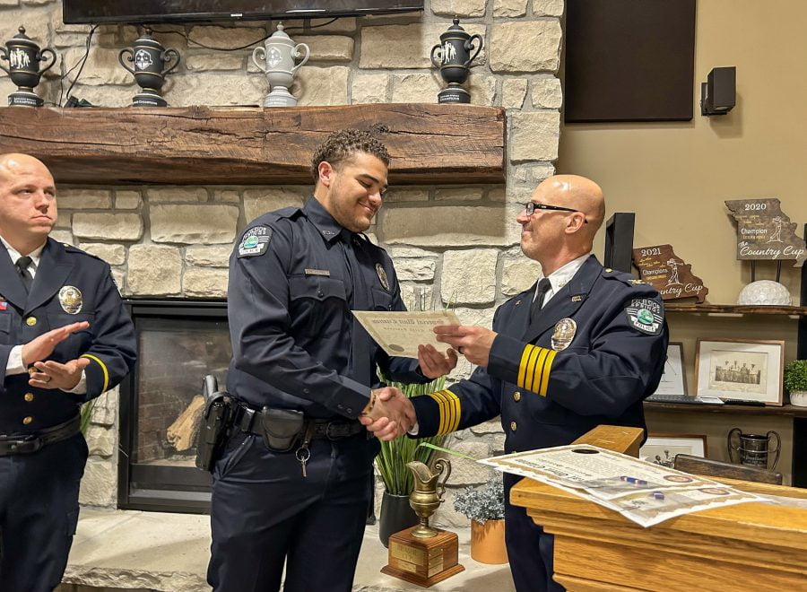 Officer Anderson received a Special Unit Citation Award from Chief Gregory Dull