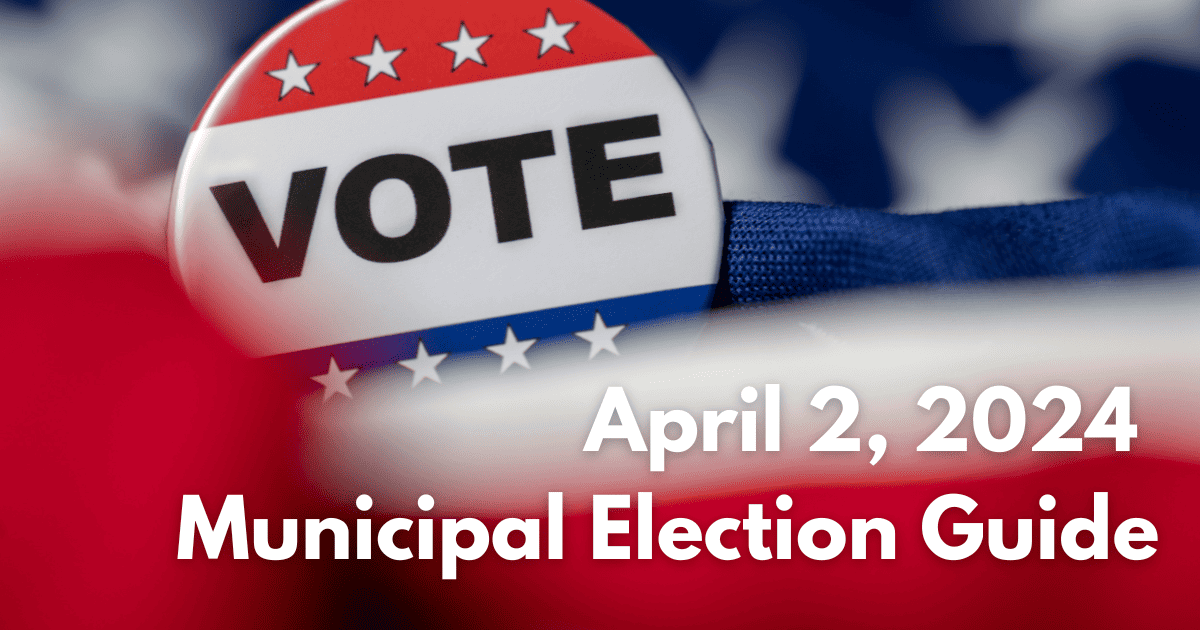 Election guide with a vote button