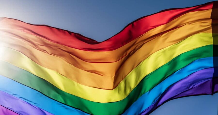 Pride month rainbow flag