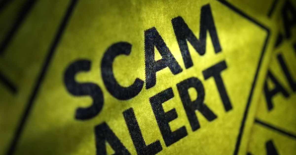 Scam Alert sign