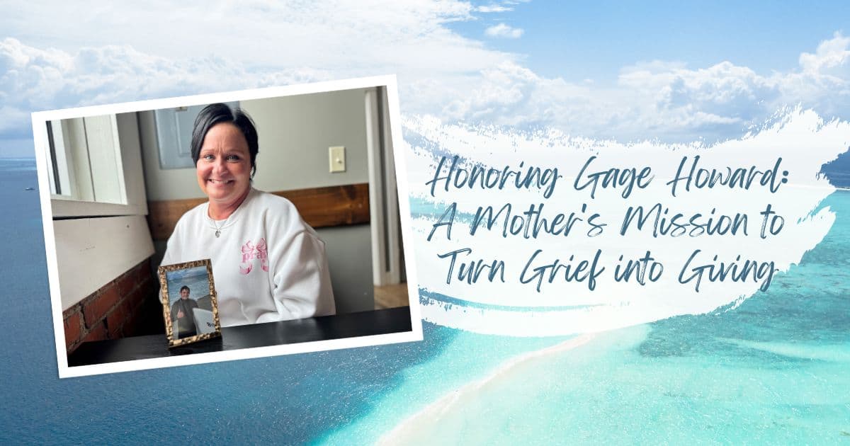 Jenny Howard with her son Gage's photo