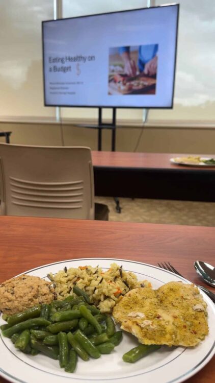 Healthy Eating Lunch and Learn meal at the Excelsior Springs Hospital