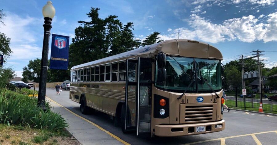 Job Corps bus on the Excelsior Springs Job Corps campus