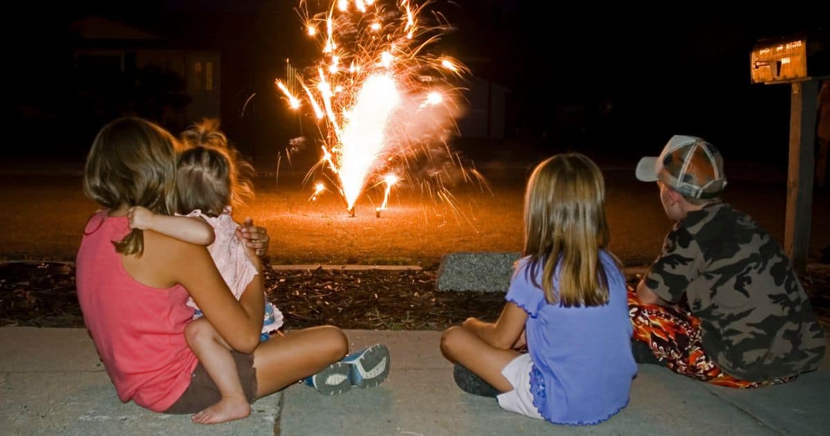 watching fireworks