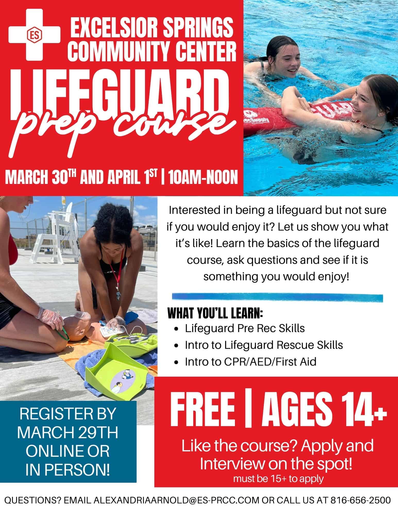 ES Community Center Lifeguard Prep Course