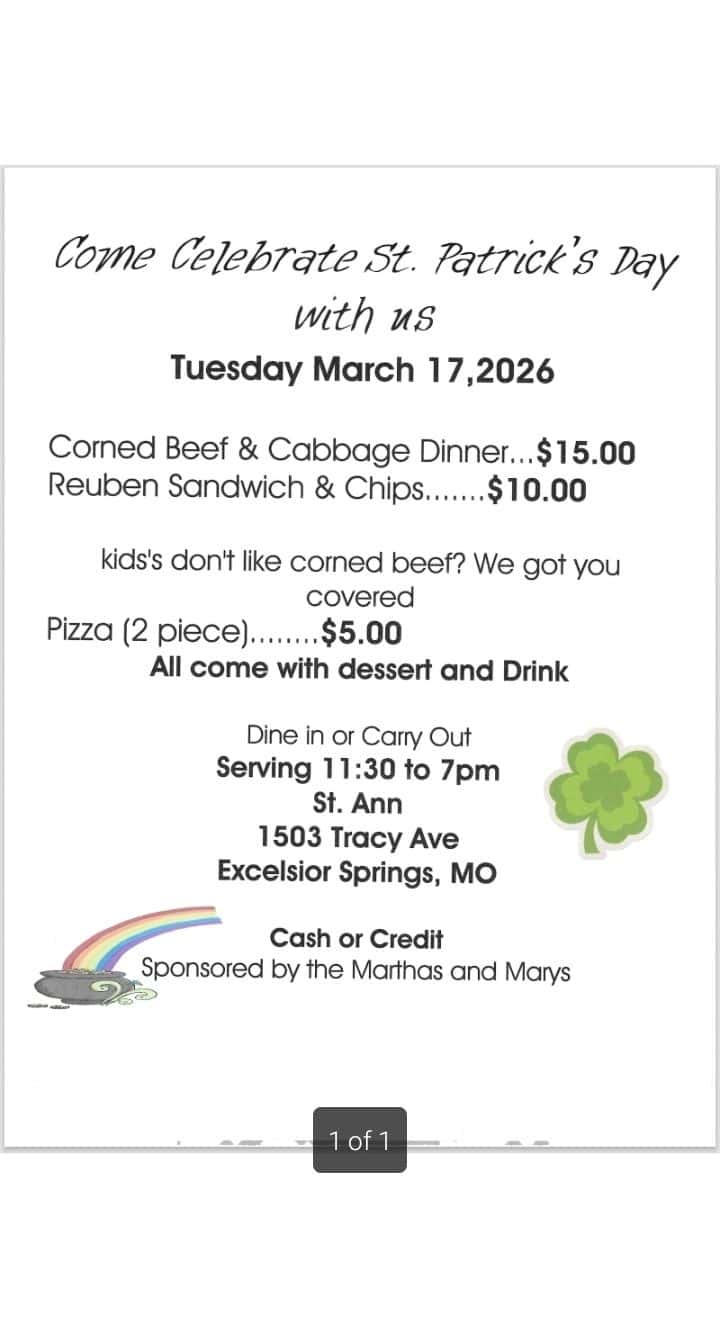 St Patrick's Day Cabbage Dinner