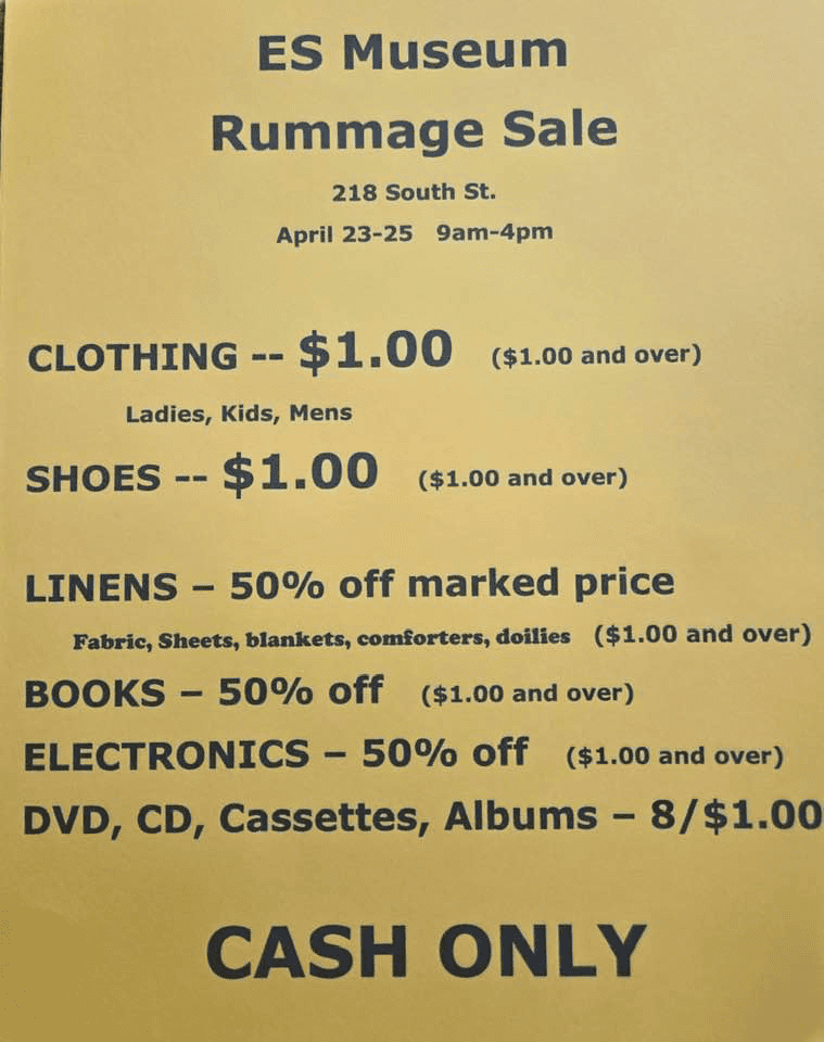 ES rummage sale