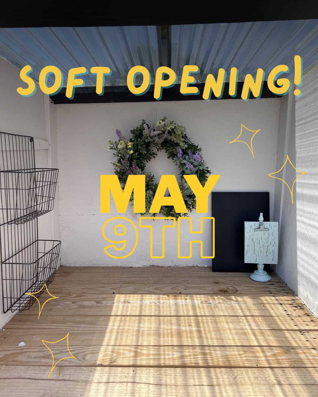 soft opening May 9th