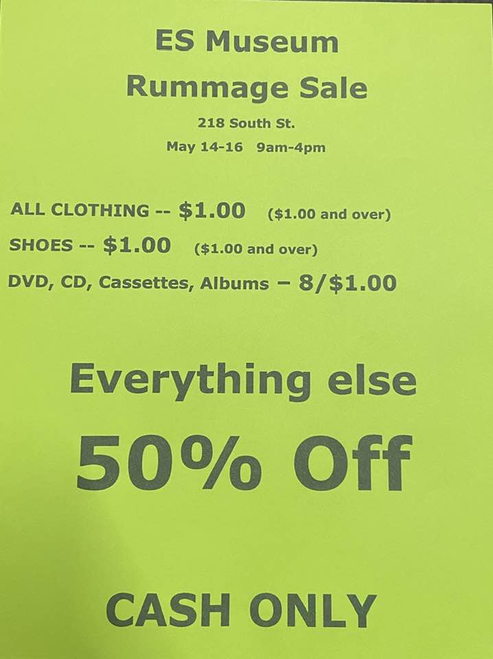 ES Museum Rummage Sale