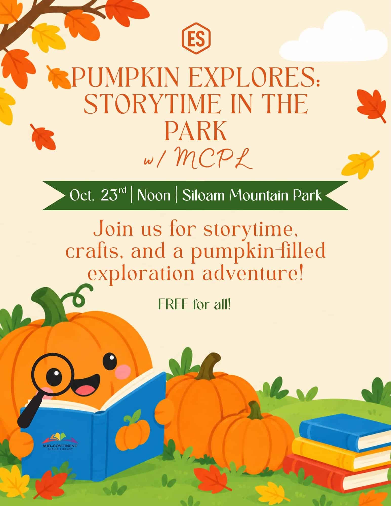 Pumpkin Explores: Storytime in the Park
